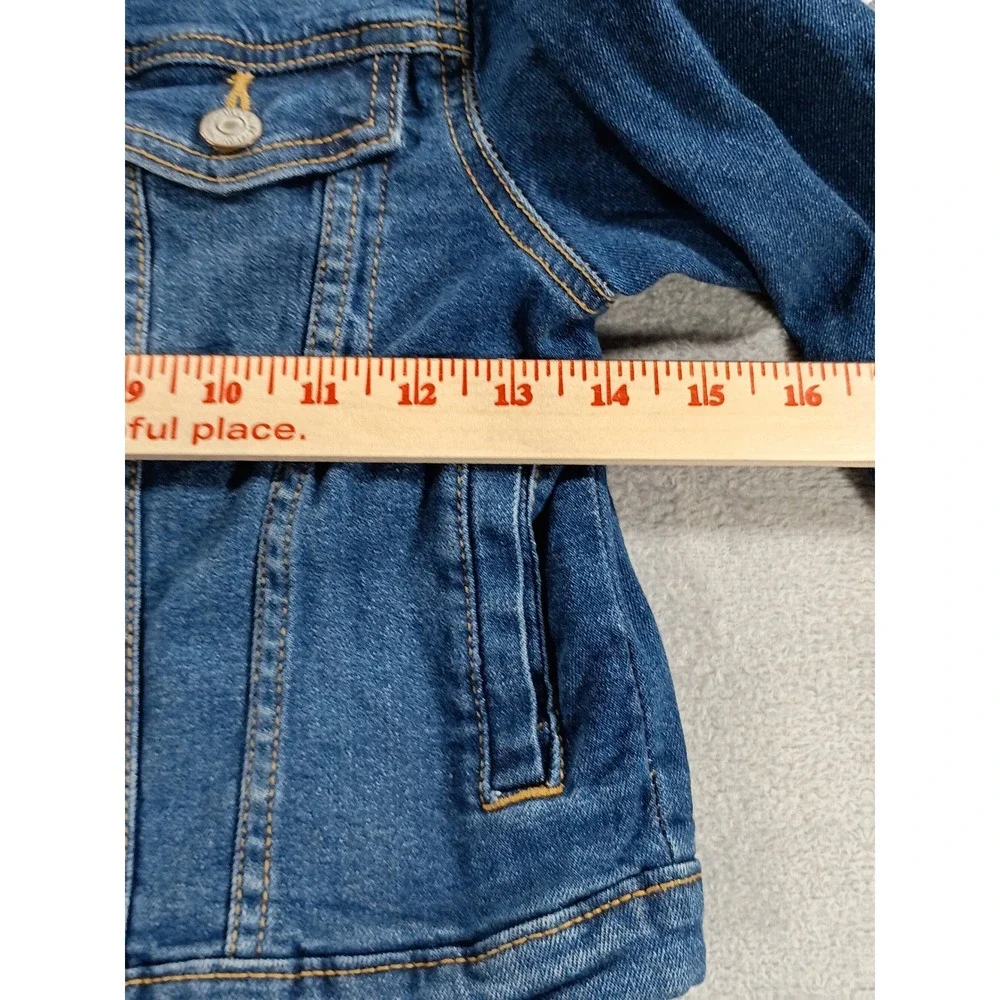 Old Navy Kids Denim Trucker Jacket Blue M (8) Stretch Cotton
